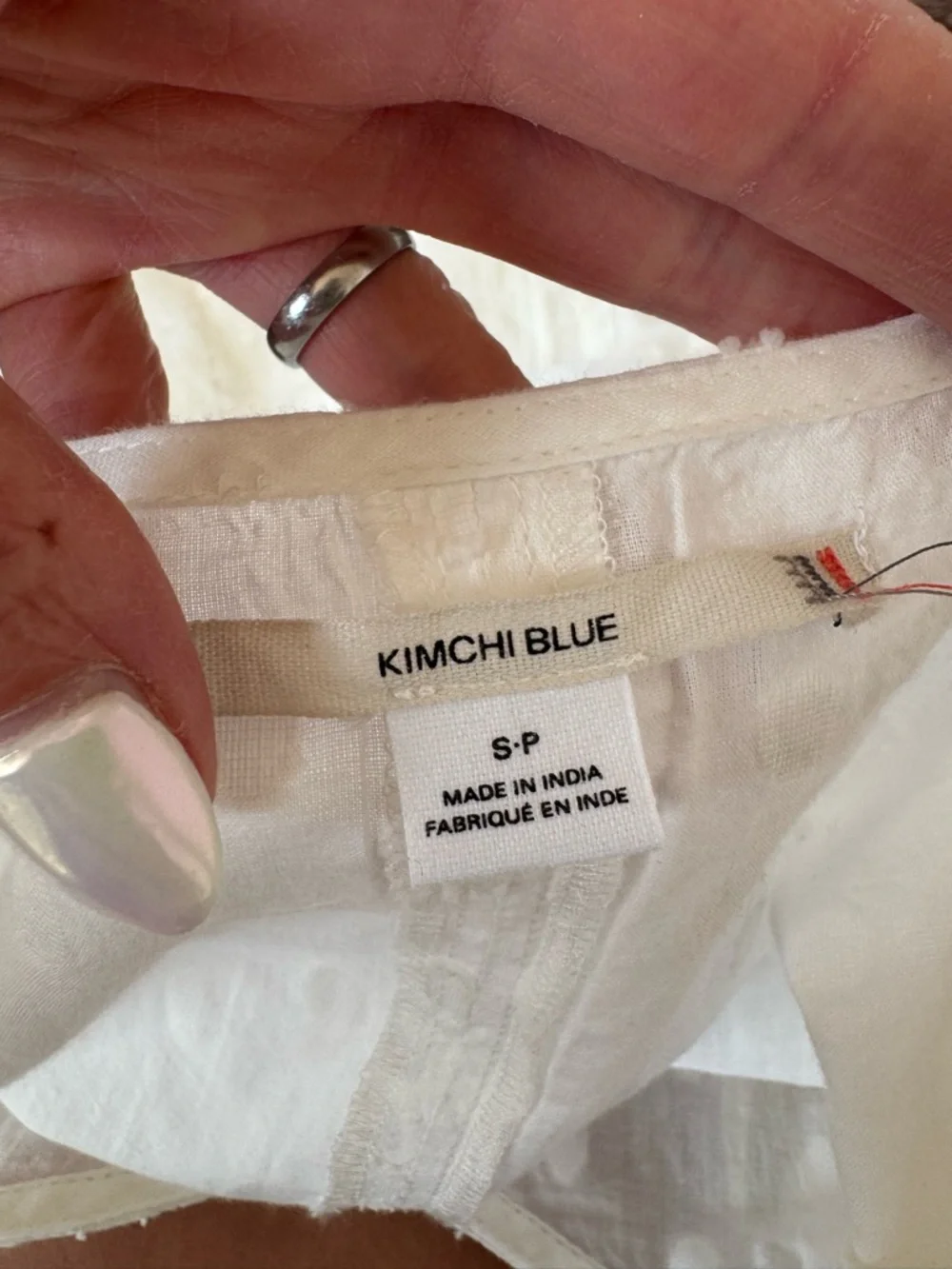 Kimchi Blue White Polka Dot Babydoll Mini Dress Puff Sleeve Urban Outfitters S - Picture 5 of 10